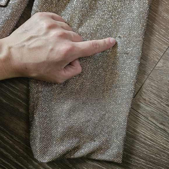 NWT Wild Fable Sparkly Gold New Years Eve Holiday Party Blazer Pants & Purse Set - Picture 13 of 15